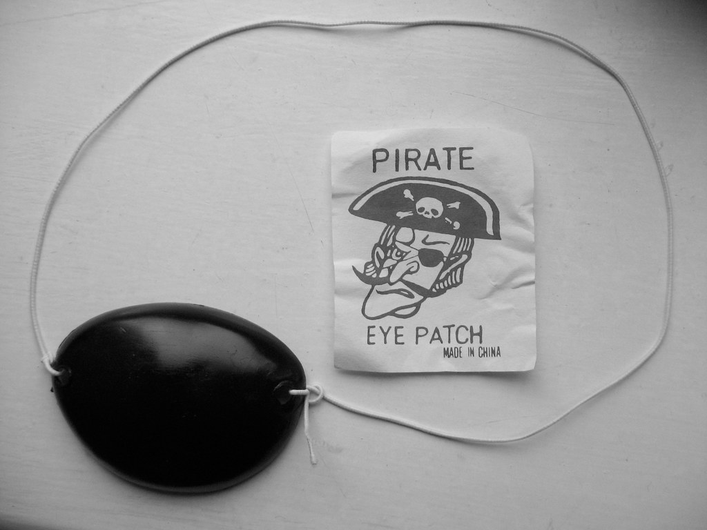 DIY pirate costume eye patch