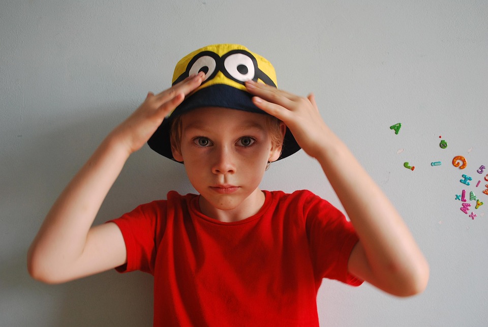 Boy with DIY Minion Hat