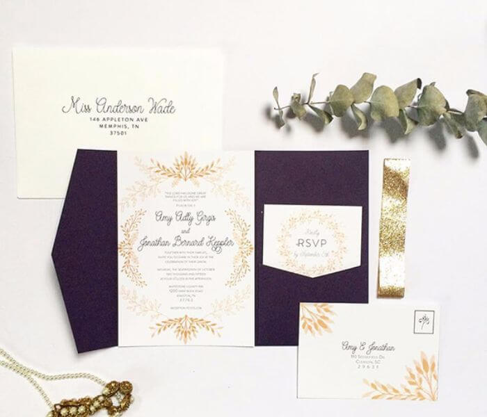 DIY wedding invitations