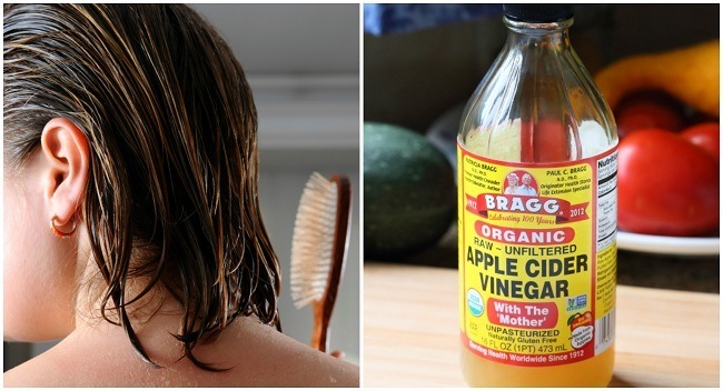 apple cider vinegar hair rinse