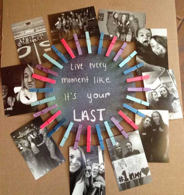 clothespin message organzier