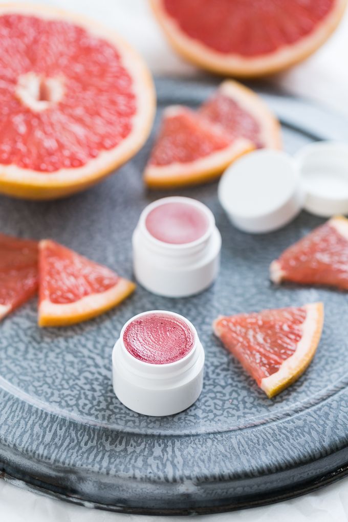 grapefruit lip balm DIY